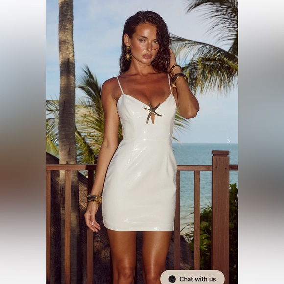 runaway the label Dresses & Skirts - RUNAWAY THE LABEL BENITO MINI DRESS IN WHITE NWT